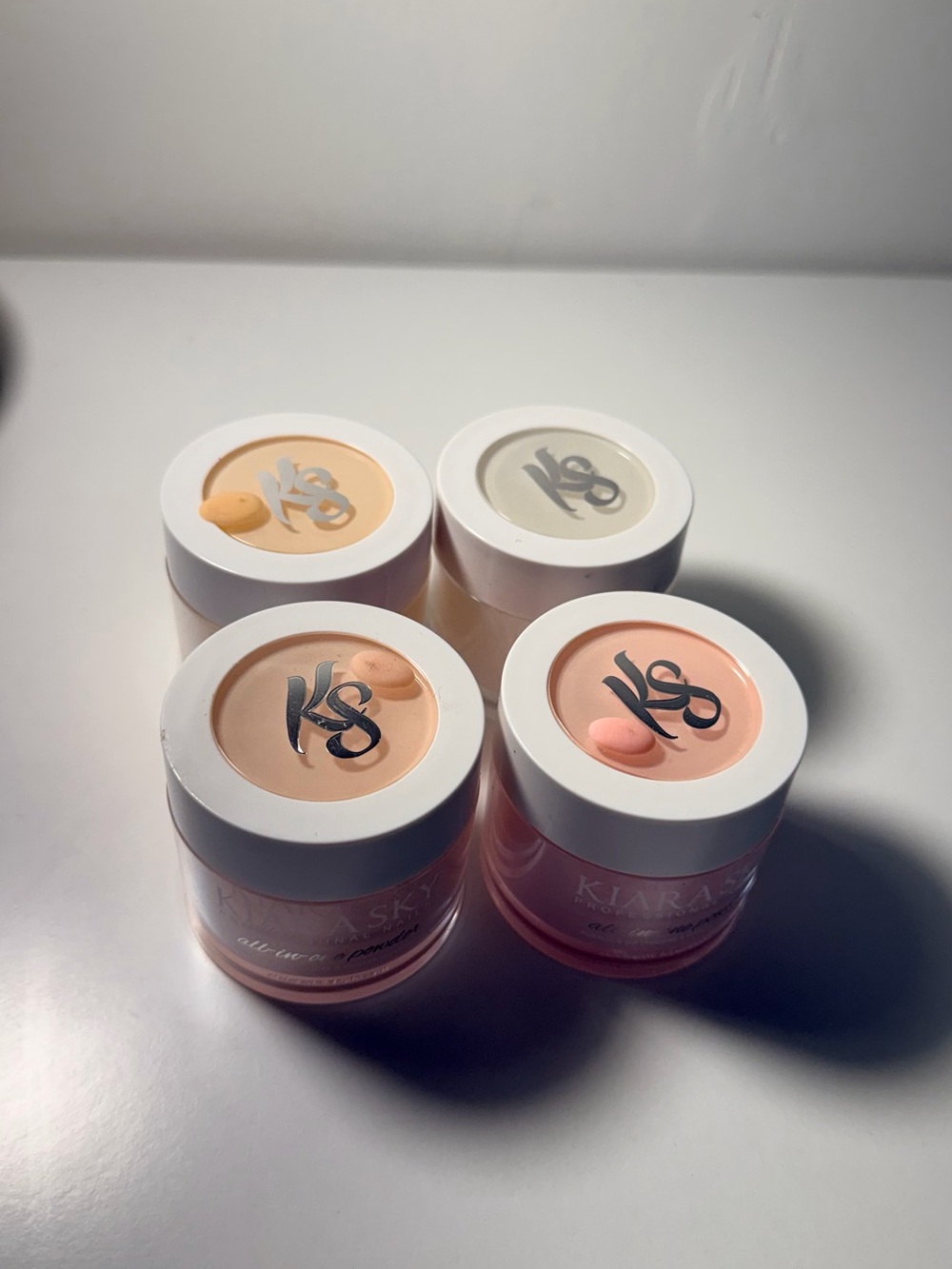 Kiara Nude & Peach Concealer Pots - Soft Peach, Light Nude, Warm Beige, Cream